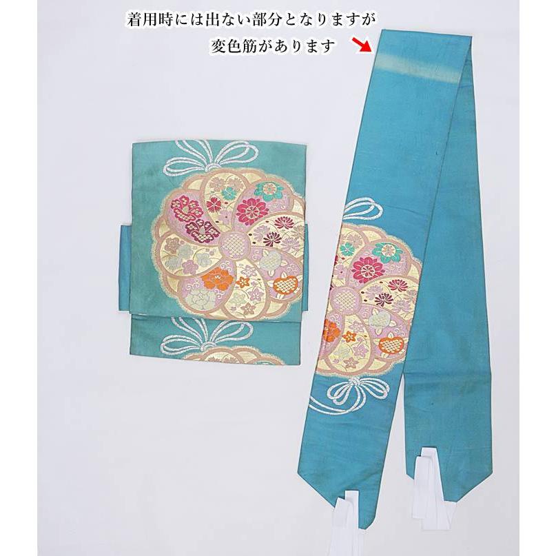 バティックの二部式作り帯　名古屋帯 名古屋帯 作り帯 付帯 造り帯 二部式帯 胡蝶蘭 塩瀬 染帯 黒