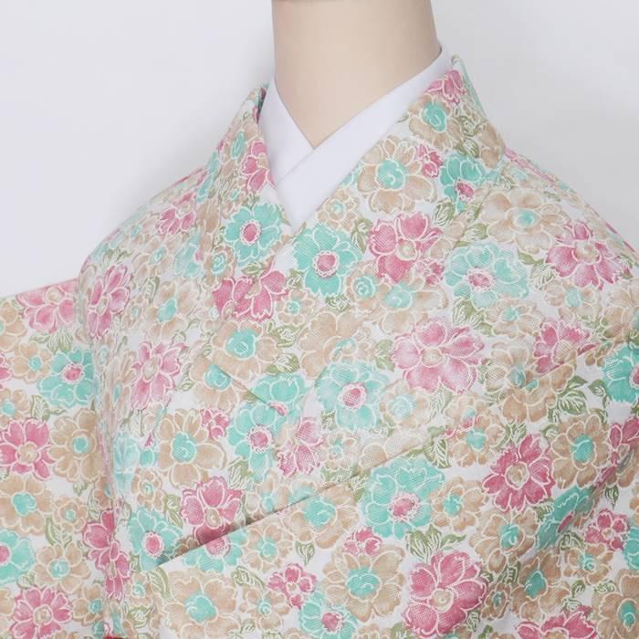 夏物 着物 単衣着物 染め柄 化繊 昭和レトロ 中古着物 身丈160cm ｍサイズ 裄63cm 夏着物 リサイクル着物 夏洒落着物 A1m5m8y3 大人浴衣 W きもの和總 通販 Yahoo ショッピング