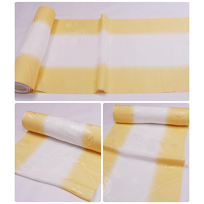 振袖用長襦袢の反物 正絹 新品 アウトレット 長襦袢 黄色 振袖 成人式