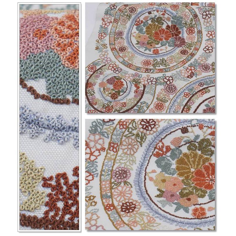 未使用品 袋帯 刺繍袋帯 新古品 正絹 未着品 リサイクル袋帯 相良刺繍 