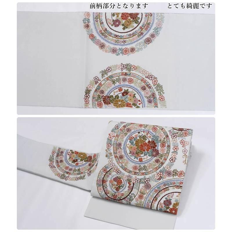 未使用品 袋帯 刺繍袋帯 新古品 正絹 未着品 リサイクル袋帯 相良刺繍