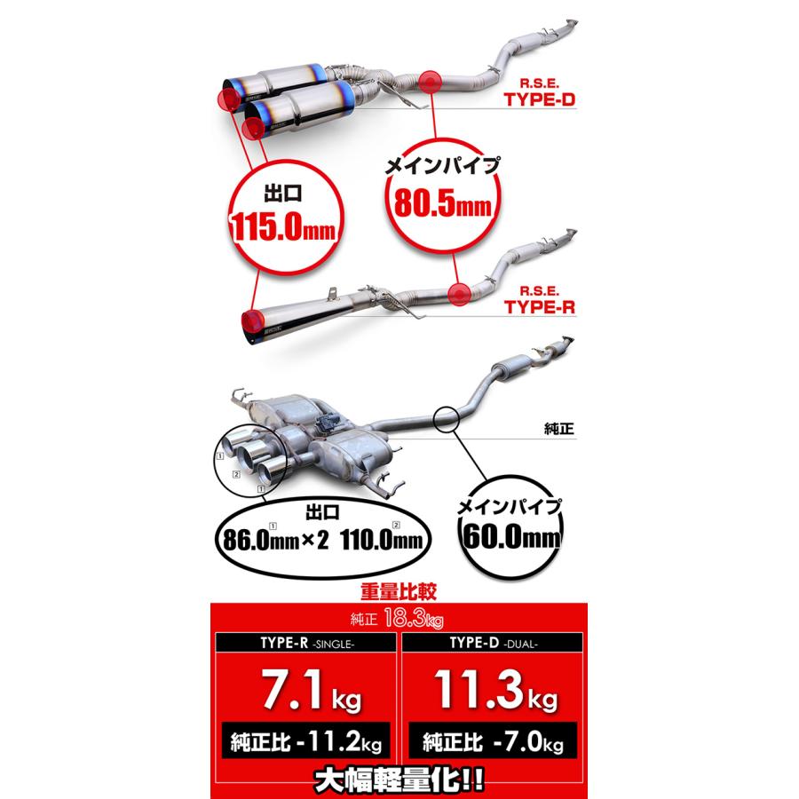リアルスピード フルチタンマフラーキット TYPE-D シビックタイプR FL5