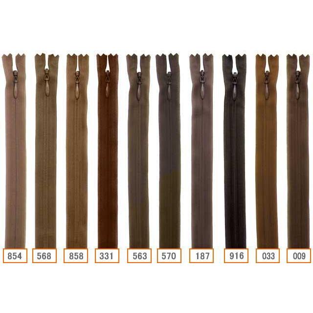 MM様　ご確認用♡ 22cm】YKKコンシールファスナー 薄地（2cc) 色：茶系 全86色