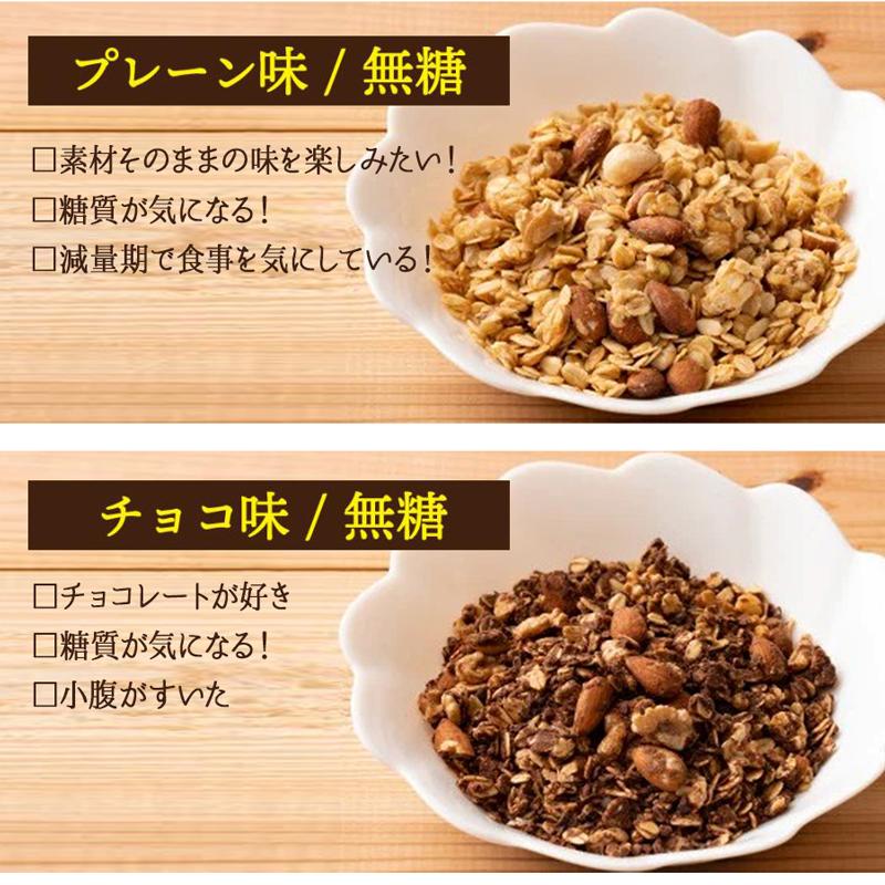 グラノーラ 手作り プレーン チョコ 選べる4種 300g 砂糖不使用