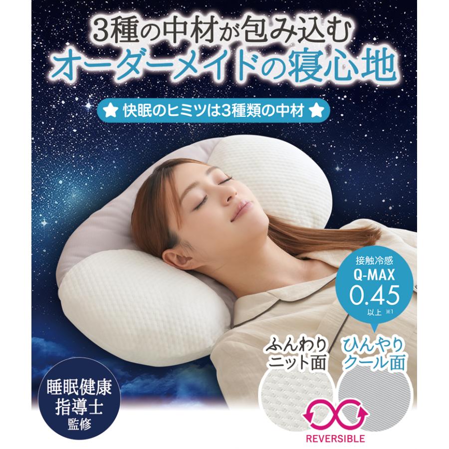 睡眠健康指導士監修 快眠 五つ星まくら 仰向け枕 矯正 横寝枕 横向き用