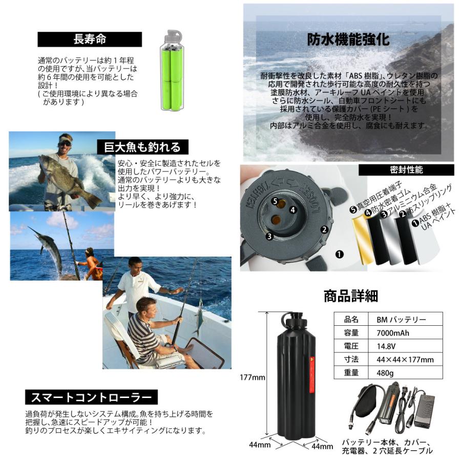 新発 ダイワ 電動リール用 互換 Bm バッテリー 本体 ホルダー 充電器 3点 14 8v 7000mah Seal限定商品 Kwsrbd Com