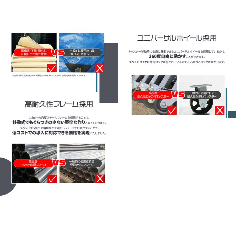 DOMEDEPOT テント倉庫 ガレージテント 60平米 18坪 間口6m×奥行 DOMEDEPOT テント倉庫 ガレージテント 60平米 18坪 間口6m×奥行
