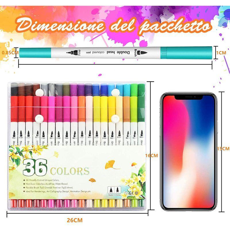 お待たせ 模型 プラモデル用塗料 U Uzopiイラストペン 36色セット 細字太字両用 水性ペン カラーペン 人気 水彩ペン 水彩毛筆 アートマーカー 鮮やか 手帳 イラス Www Threeriversofs Com