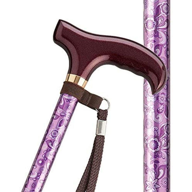 クリーニング 価格 杖 ステッキ おしゃれ アルミ製 愛杖 E 伸縮 ステッキ パープル お花柄 オンライン買付 Versal Te Ua