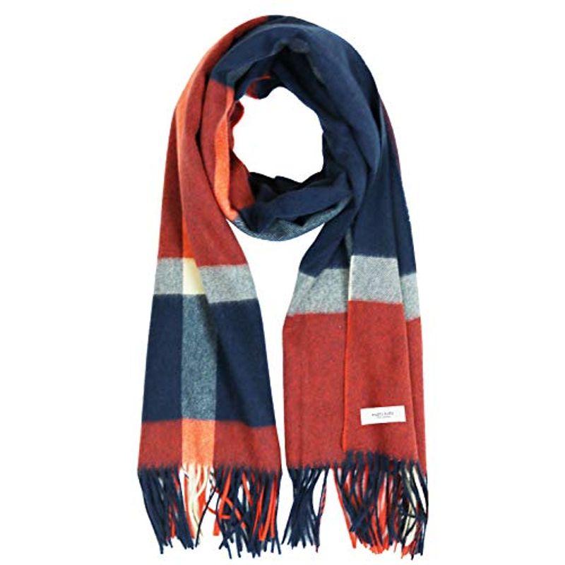 レア？！☆ Navy × Orange カシミヤ ストール カシミア ストール 大判