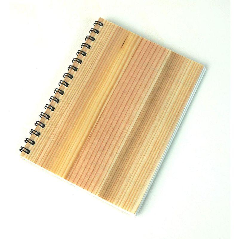 樹の表紙のノート杉 間伐材のリングノート A6 100冊セット
