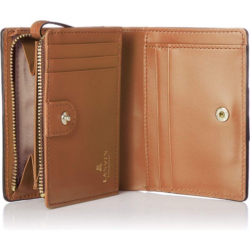 ランバンコレクション 二つ折り財布 フェリアパース ネイビー/キャメル 二つ折り財布 フェリアパース ネイビー/キャメル