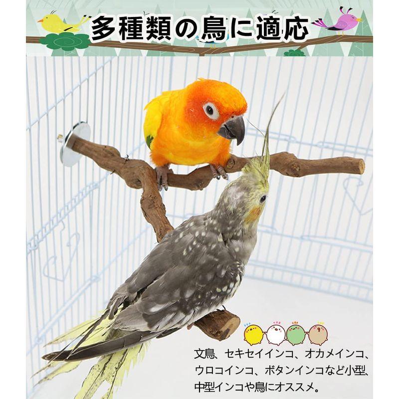 2本セット インコ とまり木 天然ブドウの木 爪とぎパーチ インコ 止まり木