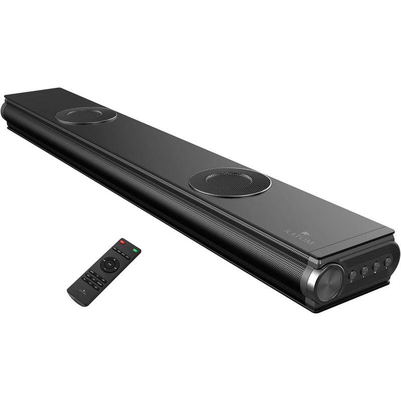 RATOM サウンドバー テレビ スピーカー ホームシアター 120W・2.2ch・重低音強化型ver.2 サウンドバー テレビ スピーカー ホームシアター 120W 2ch 重低音強化型ver