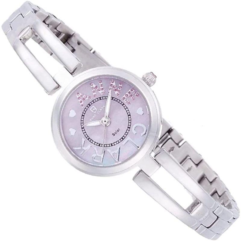 ANNE CLARK レディース腕時計 ソーラー 電池交換不要 お肌に優しいオールステインレス素材 天然（貝）シェル文字盤 シルバーカラー 天然 貝 ステンレス mm CLARK レディース腕時計 ソーラー 電池交換不要 お肌に優しいオールステインレス素材 シェル文字盤 シルバーカラー