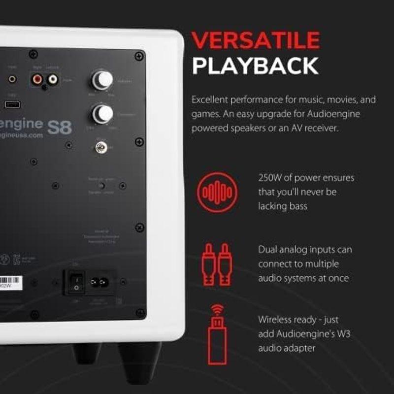 国内正規品Audioengine オーディオエンジン S8 パワードサブウーファー (ホワイト)
