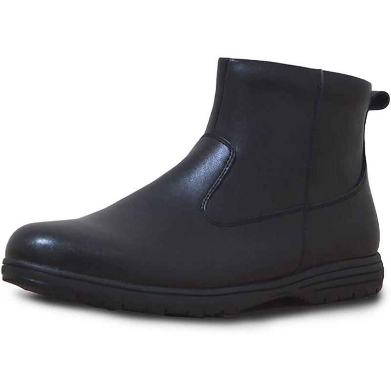 and・more アンドモア メンズ ブーツ 3E 幅広 本革 防水 シューズ 24.5ｃｍ?28.0cm(27.0cm，ブラック) 3E 防水 レザー more アンドモア メンズ ブーツ 幅広 本革 シューズ 5ｃｍ 0cm 0cm，ブラック