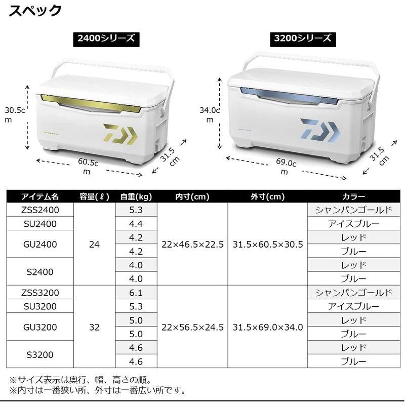 【正規品】 ダイワ(DAIWA) クーラーボックス ライトトランクα ZSS3200 シャンパンゴールド 釣り 32リットル 【O6914787666】(24542円)