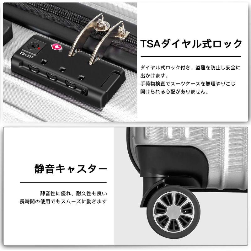VARNIC スーツケース キャリーケース キャリーバッグ 機内持込 TSAダイヤル式ロック 耐衝撃 大型 超軽量 静音ダブルキャスター 旅 スーツケース キャリーケース キャリーバッグ 機内持込 TSAダイヤル式ロック 耐衝撃 大型 超軽量 静音ダブルキャスター 旅