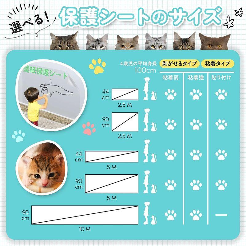 グリーンウィーク ペット壁紙保護シート 90cm×10m (はがせる粘着タイプ 標準) 半透明 壁の傷、汚れ、ペットしつけ、猫ひっかき防止 90cm×10m 半透明 汚れ ペット壁紙保護シート はがせる粘着タイプ 標準 壁の傷 ペットしつけ 猫ひっかき防止