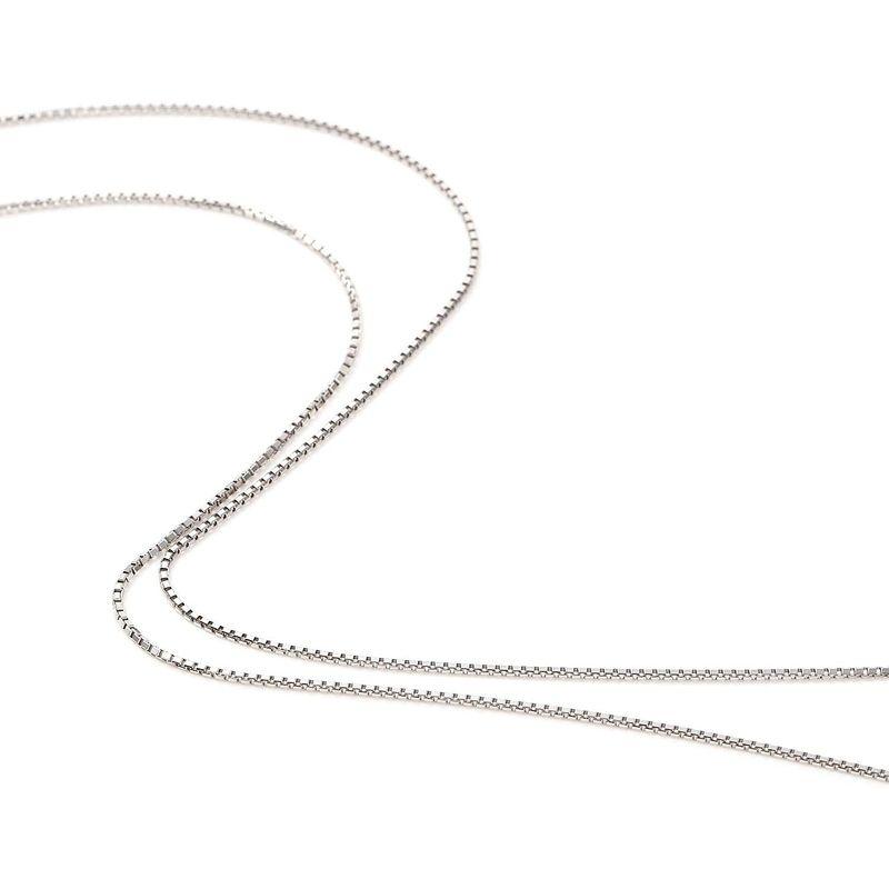 ハッピーグッツショップ プラチナ ネックレス ベネチアン チェーン 60cm フリーアジャスター 幅 0.8mm Pt850 プラチナ ネックレス ベネチアン チェーン 60cm フリーアジャスター 8mm Pt850