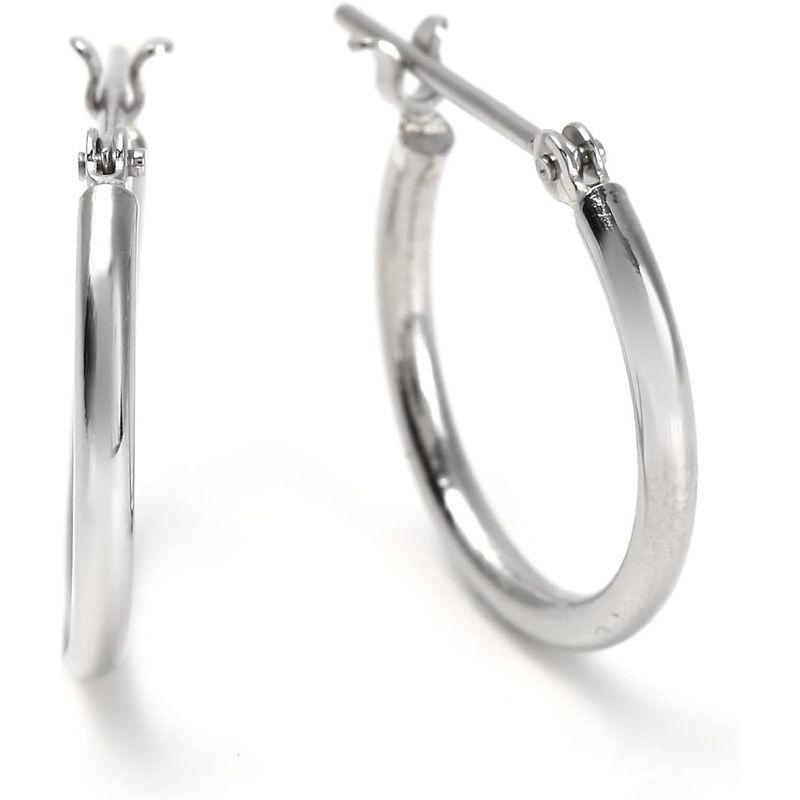 新品 PT900 プラチナ 1.5×8mm フープピアス 158ペア ♡② Pt900 プラチナ パイプ フープ ピアス スナップ 1ペア 両耳 幅