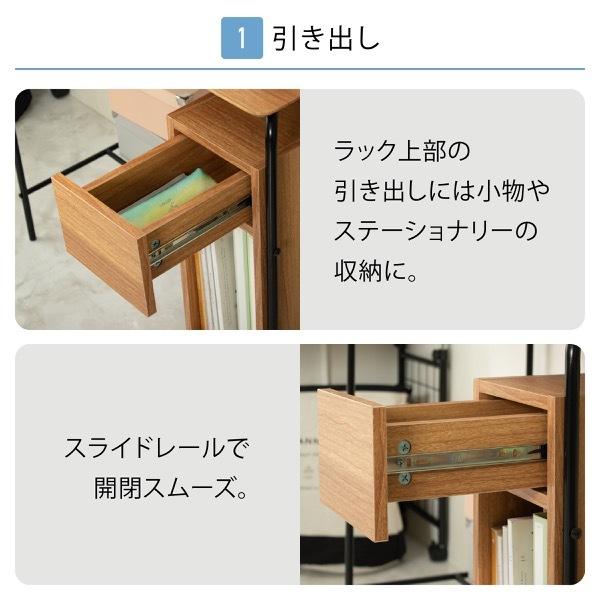 パソコンデスク 幅80 奥行45 高価値 コンパクト デスク シンプル 机下 ラック 棚 収納 机 スチール 木製 引き出し ナチュラル リモート 在宅 テレワーク ワーク