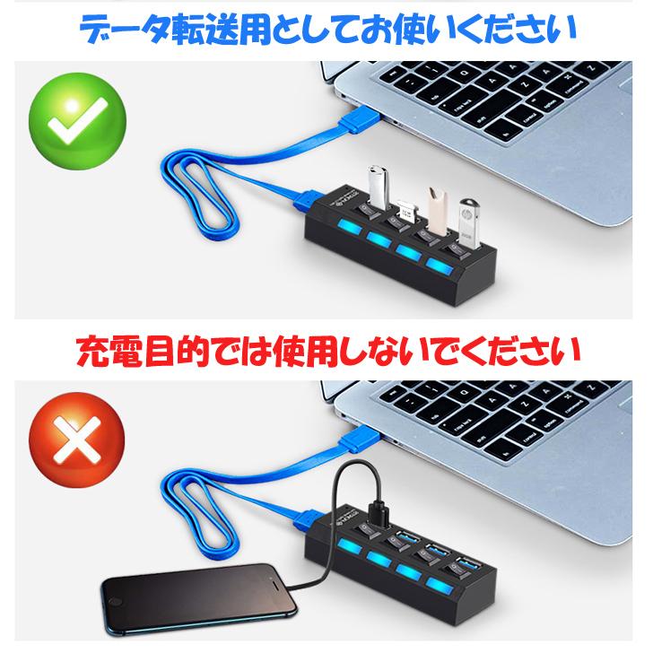 USBハブ 3.0 ハブ 7ポート 独立スイッチ LEDライト付き 薄型 高速転送 usb3.0 バスパワー｜k3-shop｜06