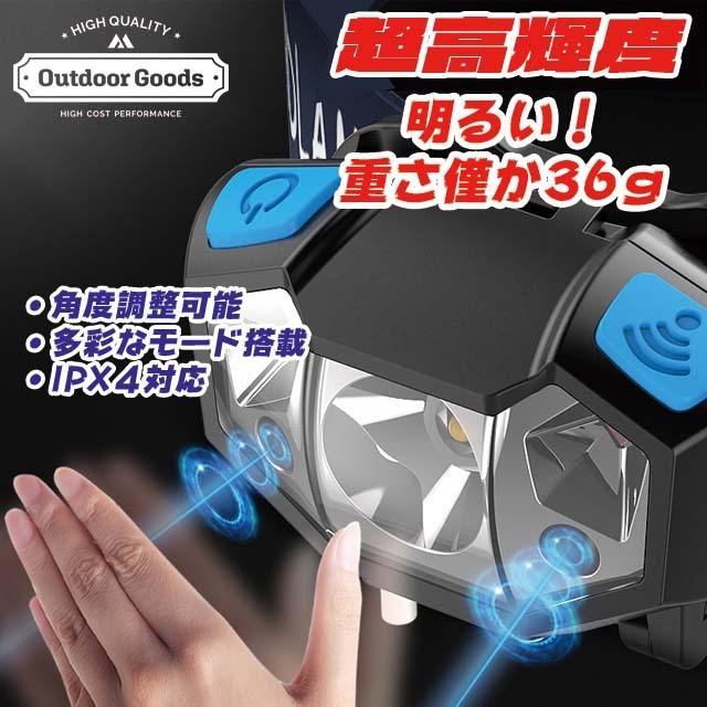 予約 ヘッドライト Led ヘッドランプ センサー機能 充電式 最強ルーメン 防水 強力 防災品 Materialworldblog Com