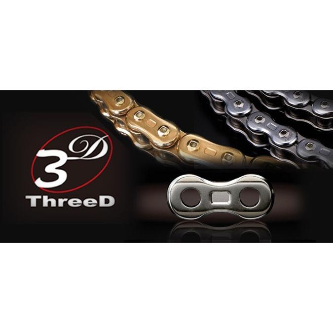 EKチェーン EK CHAIN ThreeD 530Z100L ブラック&ゴールド MLJ カシメ