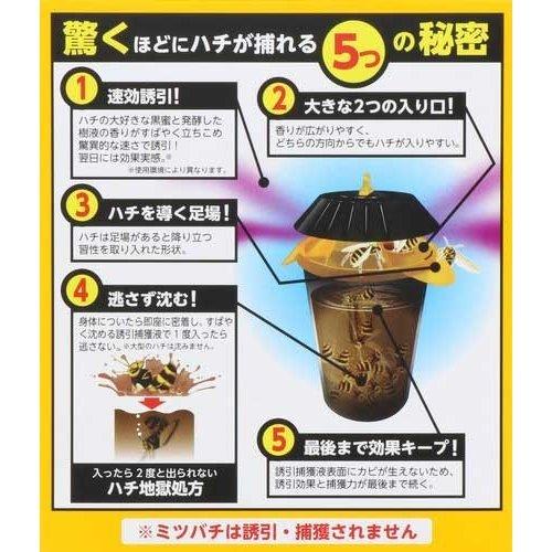 ハチ捕獲器 ハチがホイホイ 15個（ケース販売） 誘引捕獲液 ハチも驚く劇的捕獲力｜ka-dotcom｜10