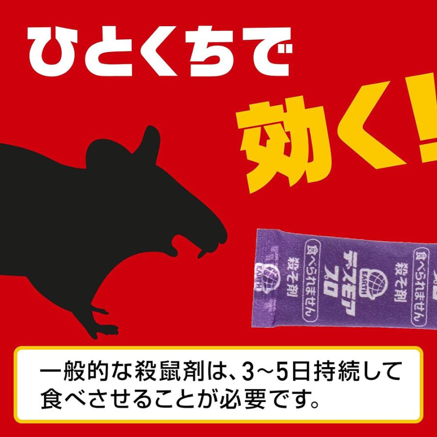 ネズミ 駆除 スーパーラット対策 デスモアプロ ハーフ 分包タイプ （5g×6包入）×20個 防除用医薬部外品 抵抗性クマネズミ 駆除用殺鼠剤の画像