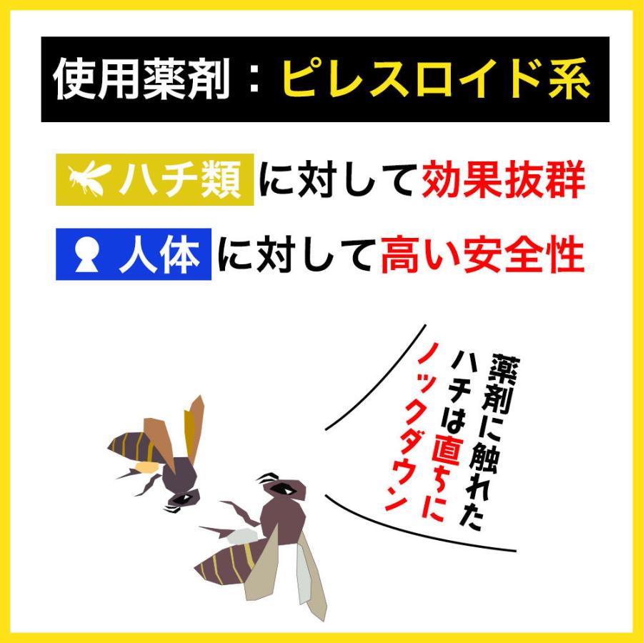 アシナガバチ スズメバチ駆除 ハチノックL 300ml×48本 送料無料 蜂の巣退治 ハチ対策 | 住化エンバイロメンタルサイエンス | 02