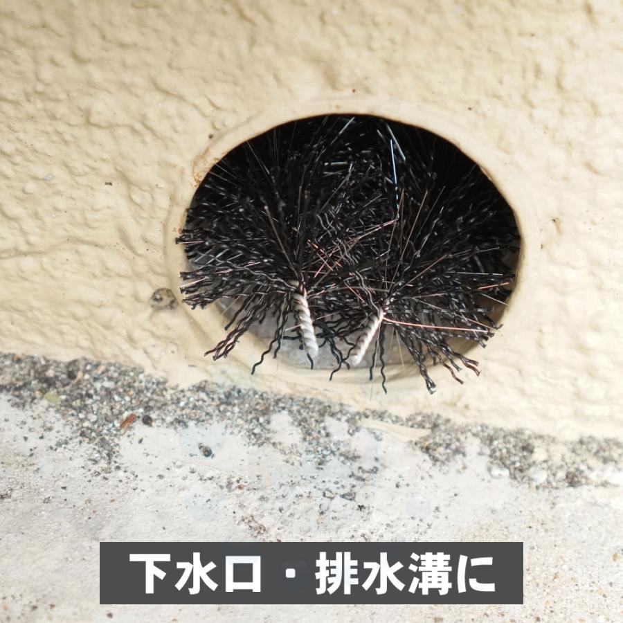 ネズミ対策用ブラシ 防鼠ブラシ ブラック×100本 防そブラシ ネズミ侵入防止 ネズミよけ 小動物 ケース販売 | ブランド登録なし | 01