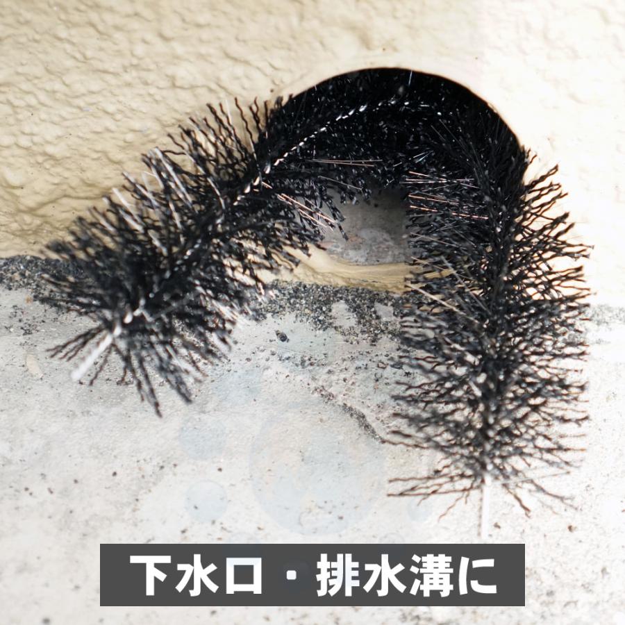 ネズミ対策用ブラシ 防鼠ブラシ ブラック×100本 防そブラシ ネズミ侵入防止 ネズミよけ 小動物 ケース販売 | ブランド登録なし | 03