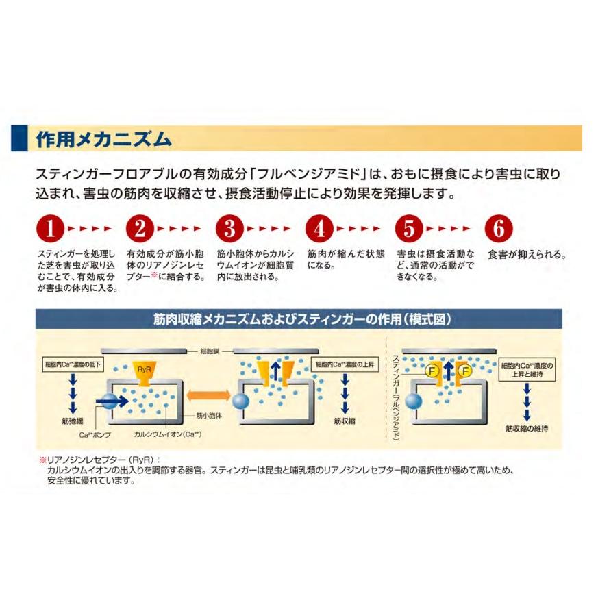 芝 樹木用殺虫剤 スティンガーフロアブル 250ml×2個 ニチノー緑化 農薬 散布 ケムシ類 スジキリヨトウ シバツトガ タマナヤガ 毛虫 樹木の画像