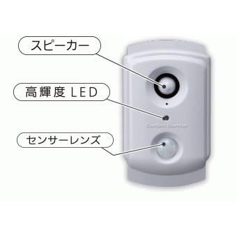 猫除け ガーデンバリアスポット×4台 超音波 充電式 猫よけ 【鹿】