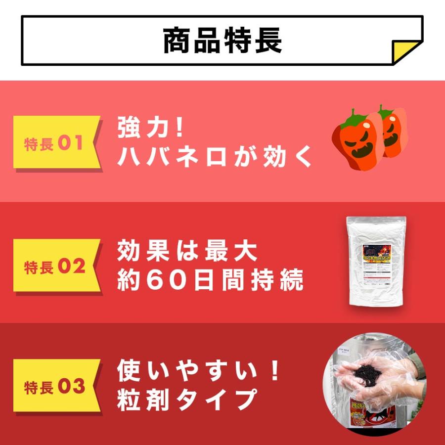 イノシシ シカよけ 強力動物よけ粒剤 5L×5袋 業務用 激辛ハバネロを