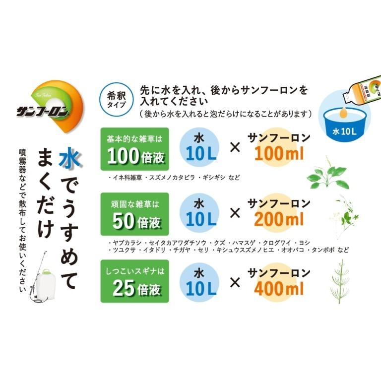 除草剤 サンフーロン液剤 5.5L 大成農材 5L ＋ 500ml×1本セット 雑草 対策スギナ 竹 ササ 枯らす クズ つる 農薬 | 大成農材 | 02