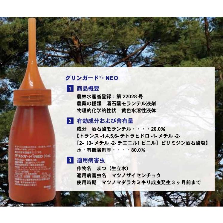 樹幹注入剤 グリンガードNEO 加圧注入セット 薬剤10本 加圧ボトル3個 専用ガスボンベ4個 農薬の画像