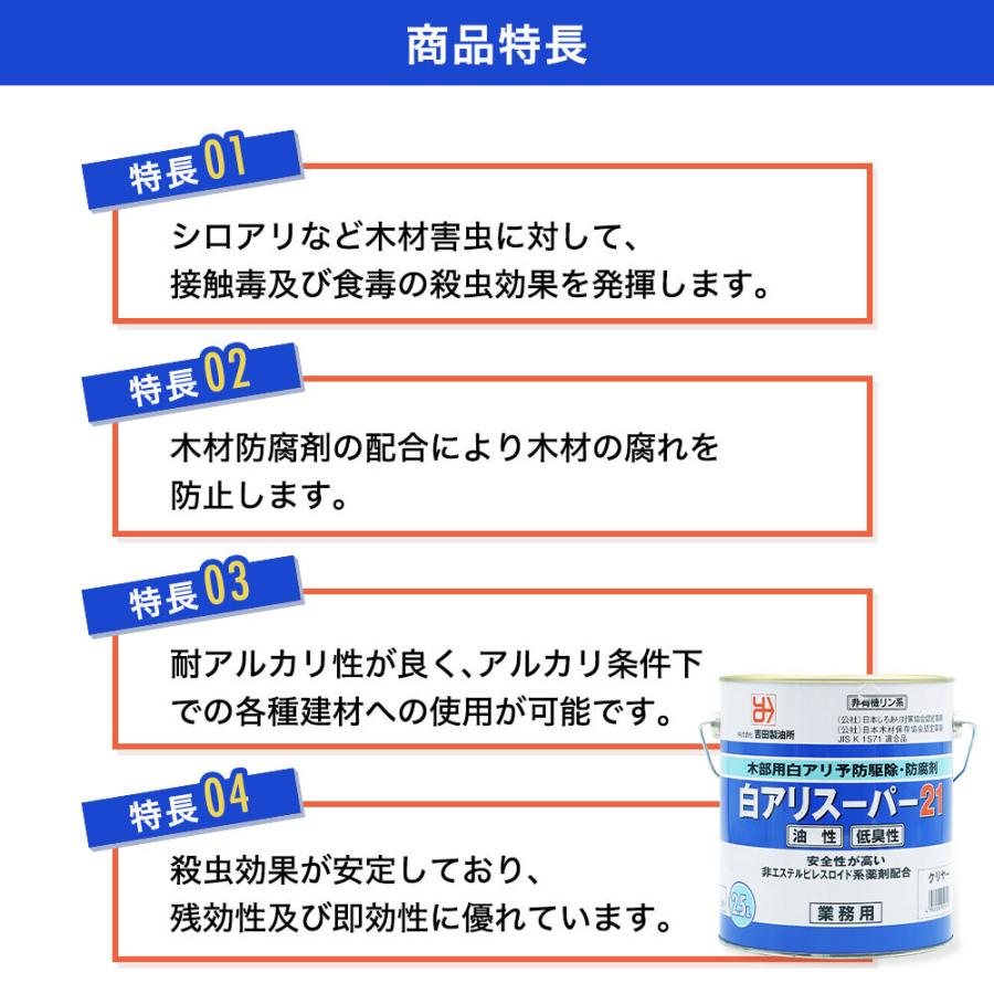 シロアリ駆除　白アリスーパー21　低臭性　15L　オレンジ　4L専用噴霧器セット　＋　白蟻駆除