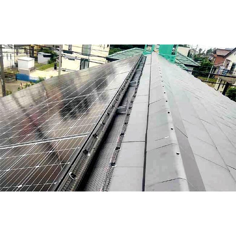 ピーコン ソーラーパネル 鳥害対策セット 平屋根用 鳩 野鳥 巣作り 太陽電池モジュール - 2