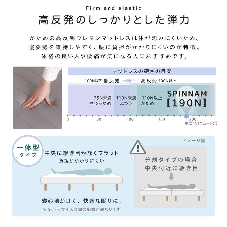 ホームテイスト 脚付きウレタンロールマットレスSPINNAM-スピンナム