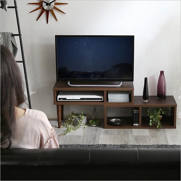 新品　テレビ台　伸縮　ワイド　コンパクト 伸縮テレビ台/ 自由自在に変化！コーナーにもぴったりフィット