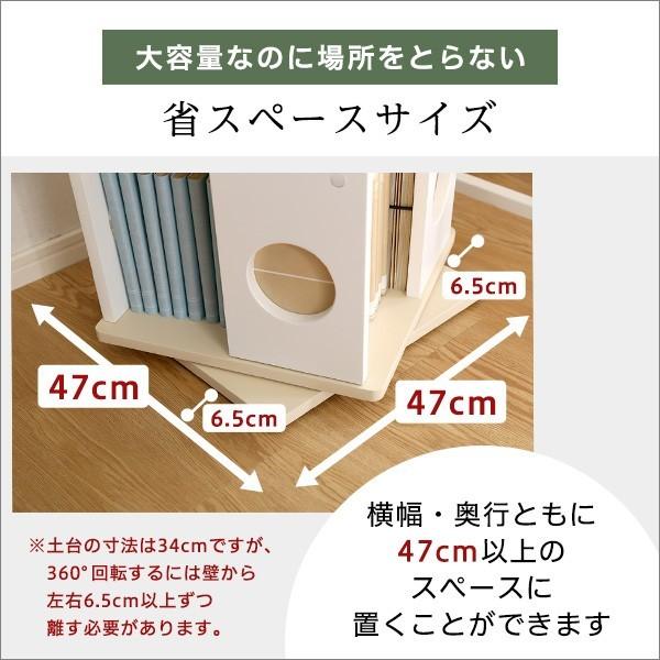 ホームテイスト 回転式の本棚!回転コミックラック(7段タイプ ホームテイスト 回転式の本棚!回転コミックラック(7段タイプ
