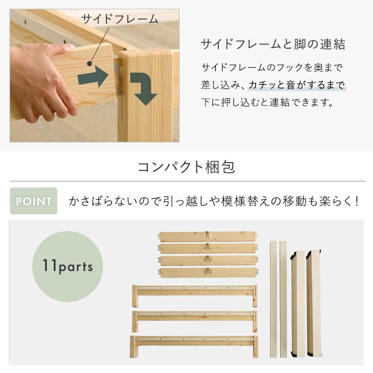 ホームテイスト（HOME taste） 2分で完成！組立簡単ベッドTrans