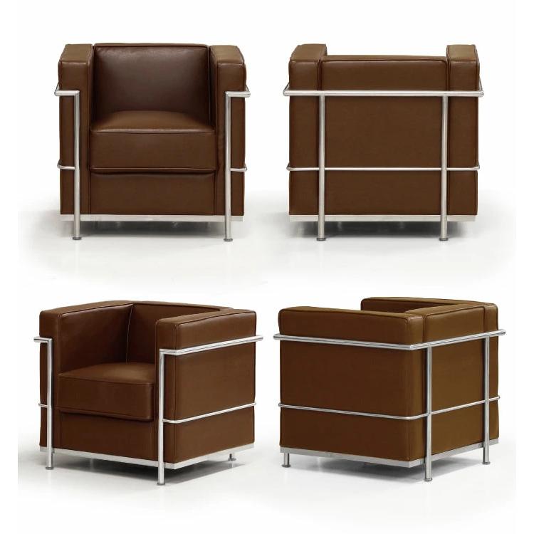 ソファー セット ル コルビジェ LC2 レプリカ仕様 1人掛け2台 2人掛け1