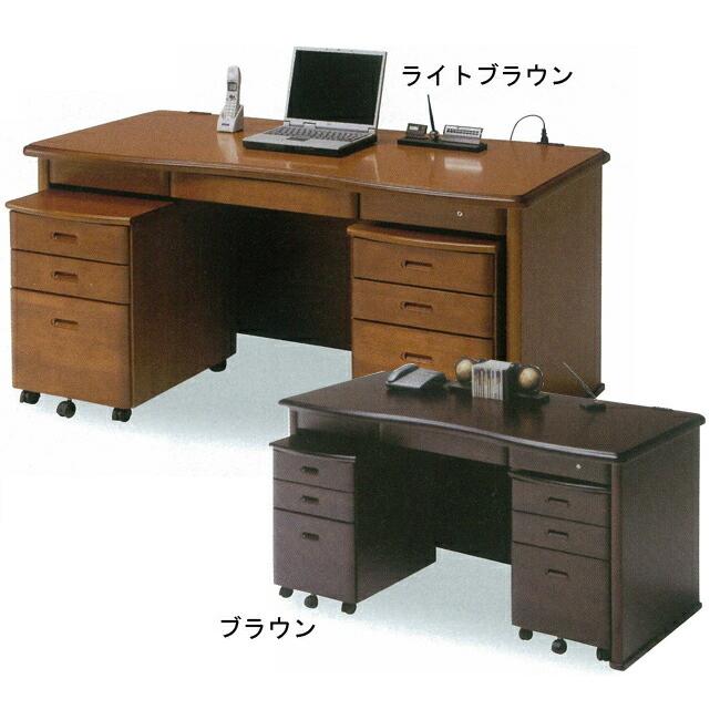 書斎机 国産 事務机 両袖机 幅155cm 天然木ケバンス材使用 オフィス