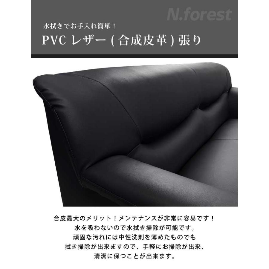合皮で水拭きもできちゃう！清潔ソファー入荷！ 法人宛 送料無料 ソファ4点セット オフィス 応接ソファーセット