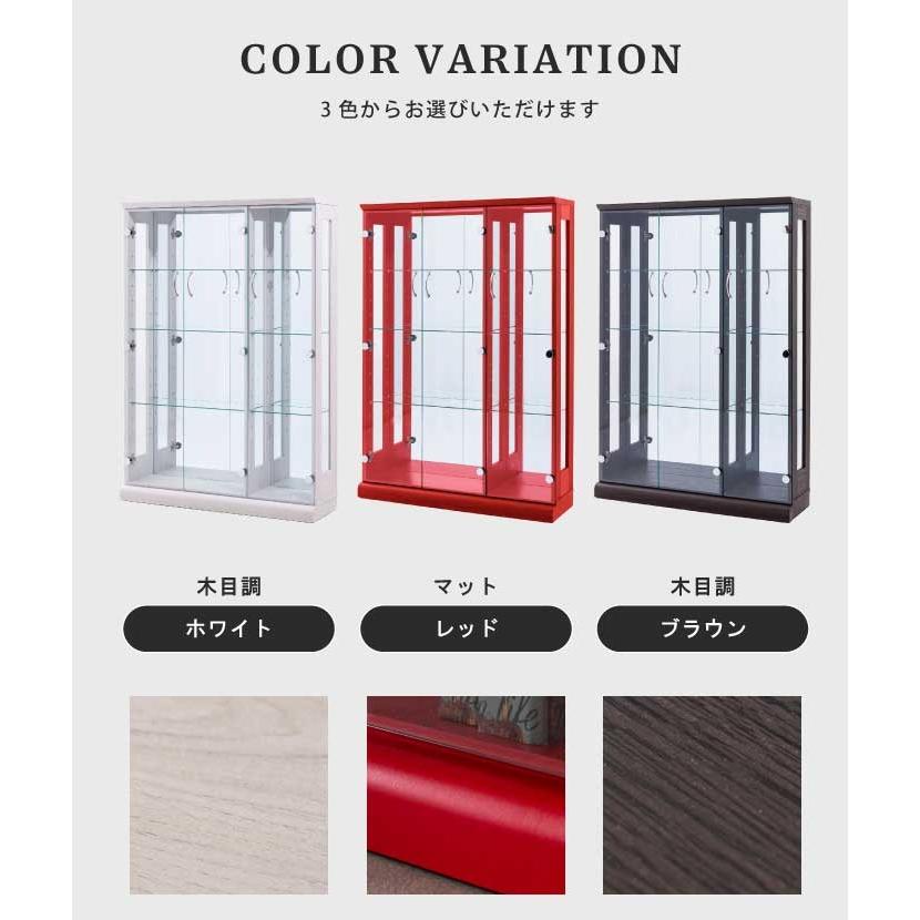 k*9様 ガラスケース　フィギュアケース コレクションケース ガラス 幅90cm 高さ86cm 完成品 強化ガラス扉 背面